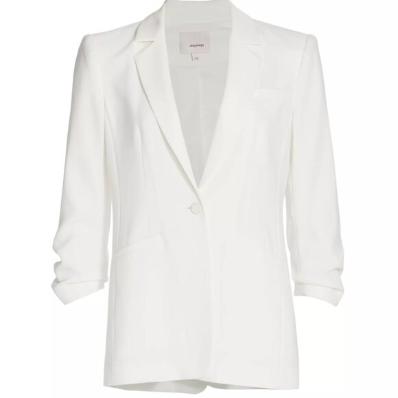 NWOT Cinq à Sept  Khloe Crepe Ruched Blazer - Picture 1 of 4